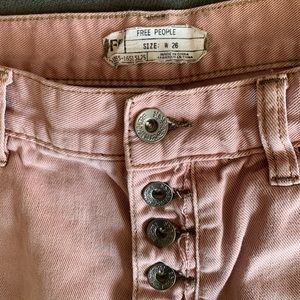 Purple Free People Button Fly Shorts